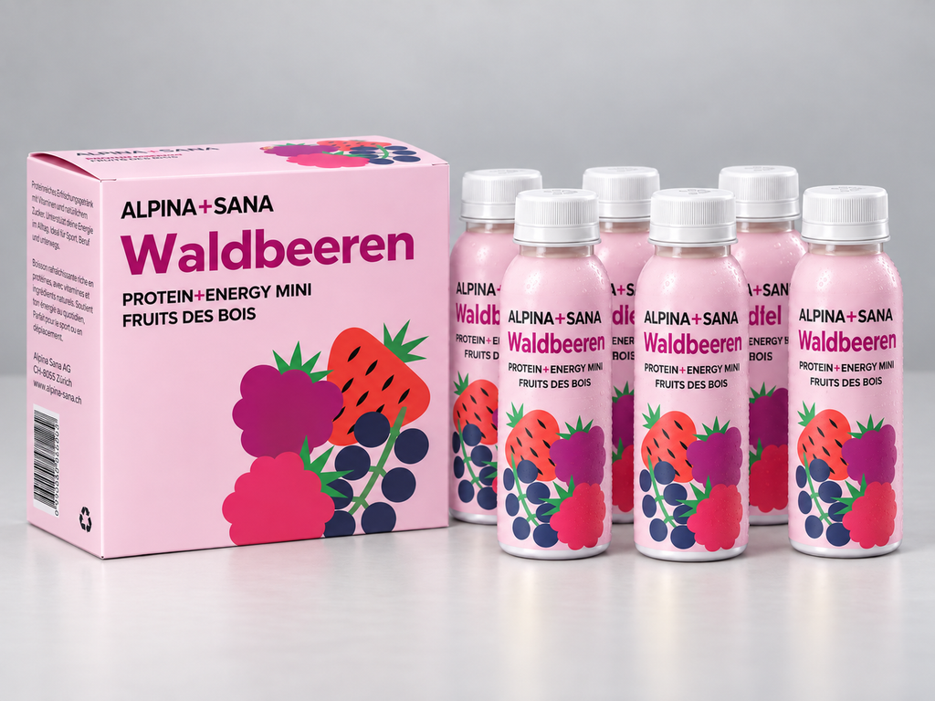 PROTEIN+ENERGY MINI Waldbeeren, 6er-Box