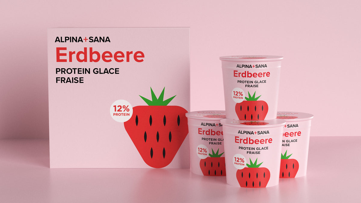 Protein Eiscreme Erdbeere, 4er-Box