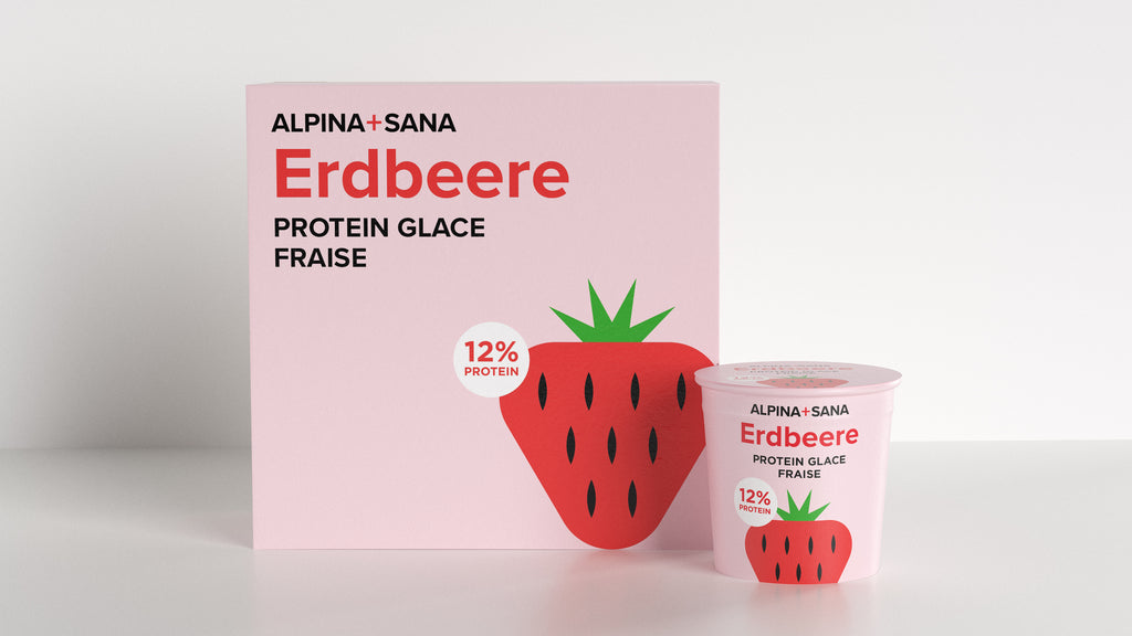 Protein Eiscreme Erdbeere, 4er-Box