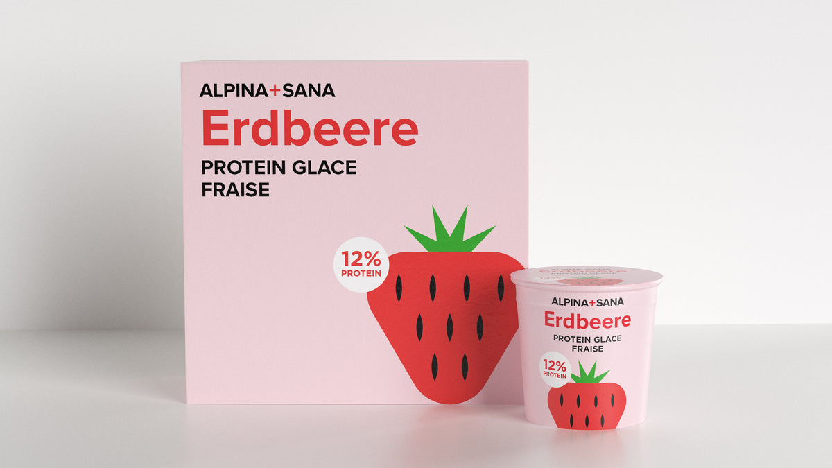 Protein Eiscreme Erdbeere, 4er-Box